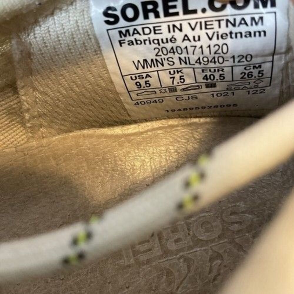 Sorel Kinetic Impact Pink/White Lace Up Cactus Sneakers Women 9.5 Vietnam Mesh - Picture 2 of 12